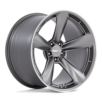 American Racing - TTF - Gunmetal - Matte Anthracite with Machined Lip - 20" x 11", 43 Offset, 5x120 (Bolt pattern), 74.1mm HUB