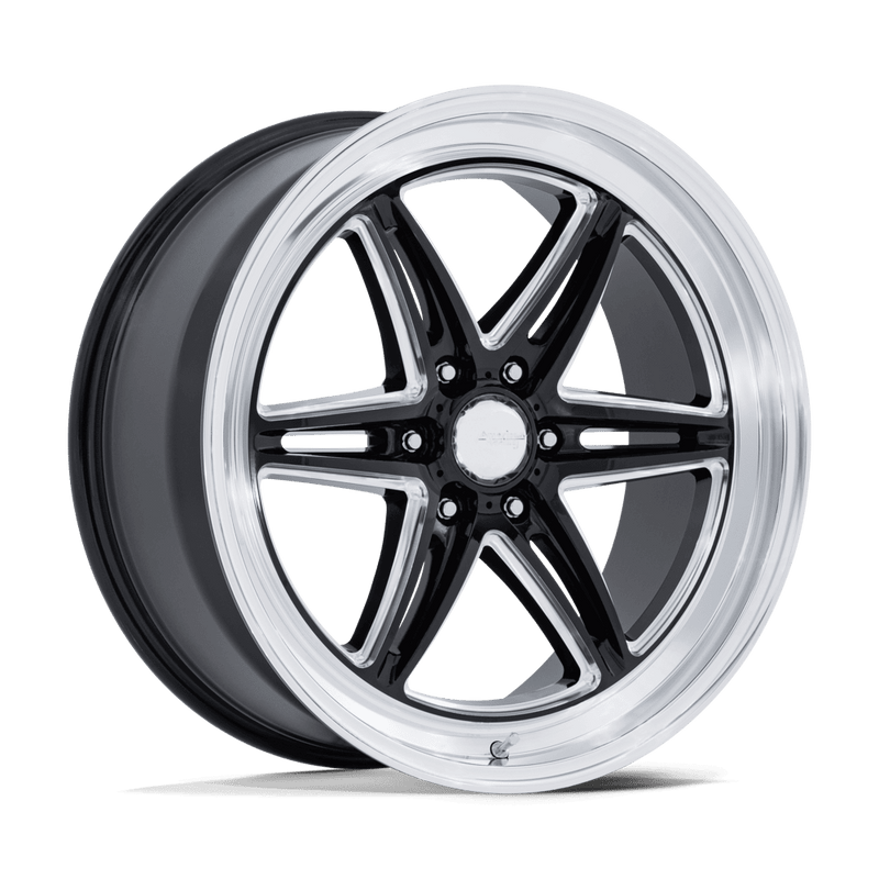 American Racing - AR953 GROOVE 6 DRAG - Black - GLOSS BLACK MILLED W/ DC LIP - 20" x 9.5", 25 Offset, 6x135 (Bolt Pattern), 87.1mm HUB