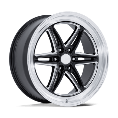 American Racing - AR953 GROOVE 6 DRAG - Black - GLOSS BLACK MILLED W/ DC LIP - 22" x 9.5", 25 Offset, 6x135 (Bolt Pattern), 87.1mm HUB