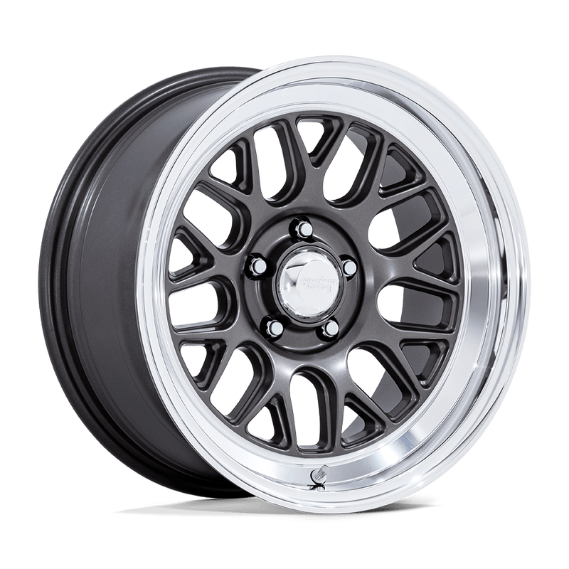 American Racing Vintage - VN516 G-FORCE - Gunmetal - Matte Anthracite with Diamond Cut Lip - 18" x 7", 0 Offset, 5x114.3 (Bolt pattern), 72.56mm HUB