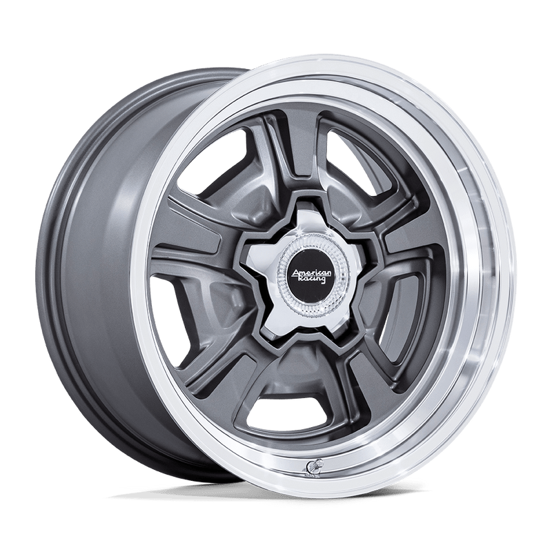 American Racing Vintage - VN517 MARAUDER - Gunmetal - Anthracite with Diamond Cut Lip - 18" x 9", 0 Offset, 5x127 (Bolt pattern), 78.1mm HUB