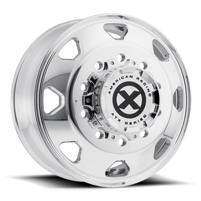 ATX - AO401 OCTANE - Polished - Polished with Ar Guard - 17.5" x 6.8", 0 Offset, 8x165.1 (Bolt pattern), 124.7mm HUB