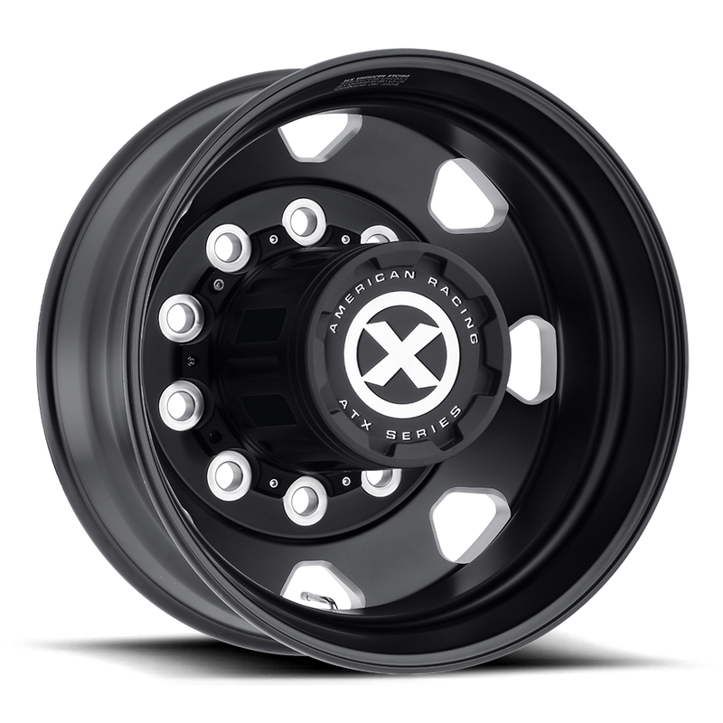 ATX - AO401 OCTANE - Black - Gloss Black Milled - 22.5" x 8.3", -168 Offset, 10x285.75 (Bolt pattern), 220.1mm HUB