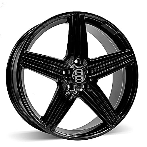 RSSW - Exclusive - Black - Gloss Black - 20" x 8.5", 48 Offset, 5x130 (Bolt pattern), 71.50mm HUB