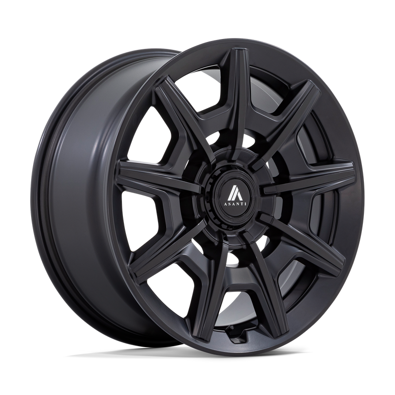 Asanti Black - ABL-41 ESQUIRE - Black - Satin Black with Gloss Black Face - 22" x 10.5", 45 Offset, 5x108/114.3 (Bolt pattern), 72.6mm HUB