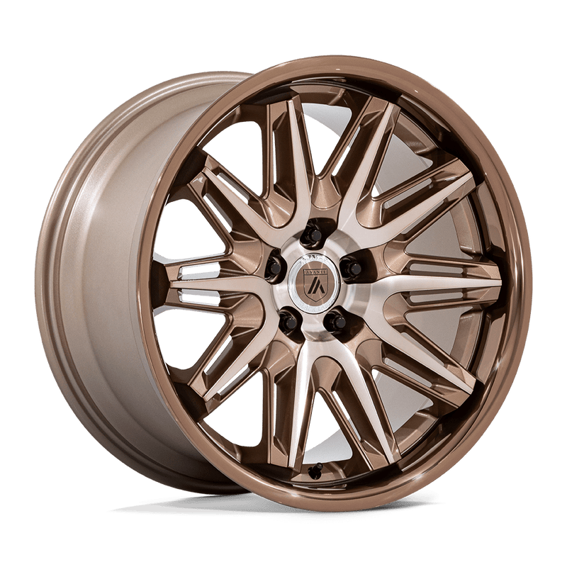 Asanti Black - AB047 IMPERATOR - Bronze - Bronze Machined with Bronze Lip - 20" x 9", 27 Offset, 5x112 (Bolt pattern), 66.56mm HUB