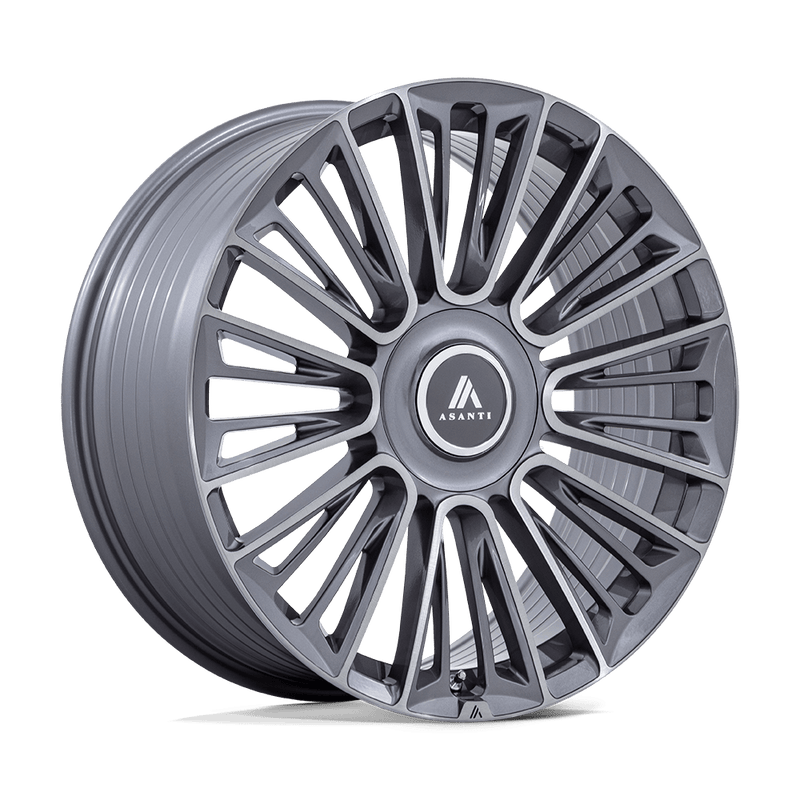 Asanti Black - AB049 PREMIER - Gunmetal - Anthracite Brushed - 22" x 9.5", 20 Offset, 5x112/120 (Bolt pattern), 74.1mm HUB