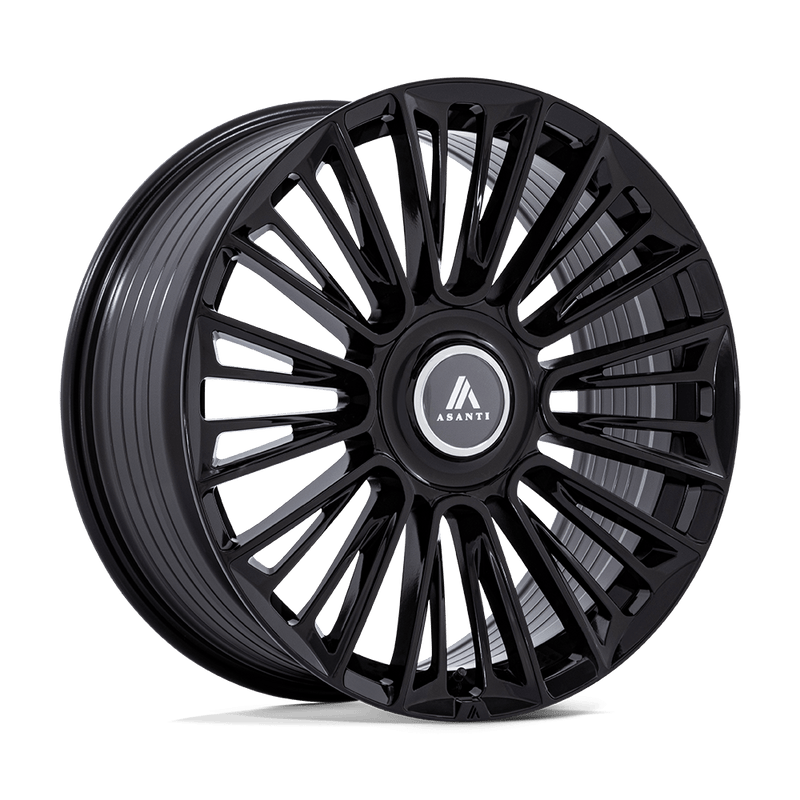 Asanti Black - AB049 PREMIER - Black - Gloss Black - 22" x 9.5", 30 Offset, 6x120/132 (Bolt pattern), 78.1mm HUB
