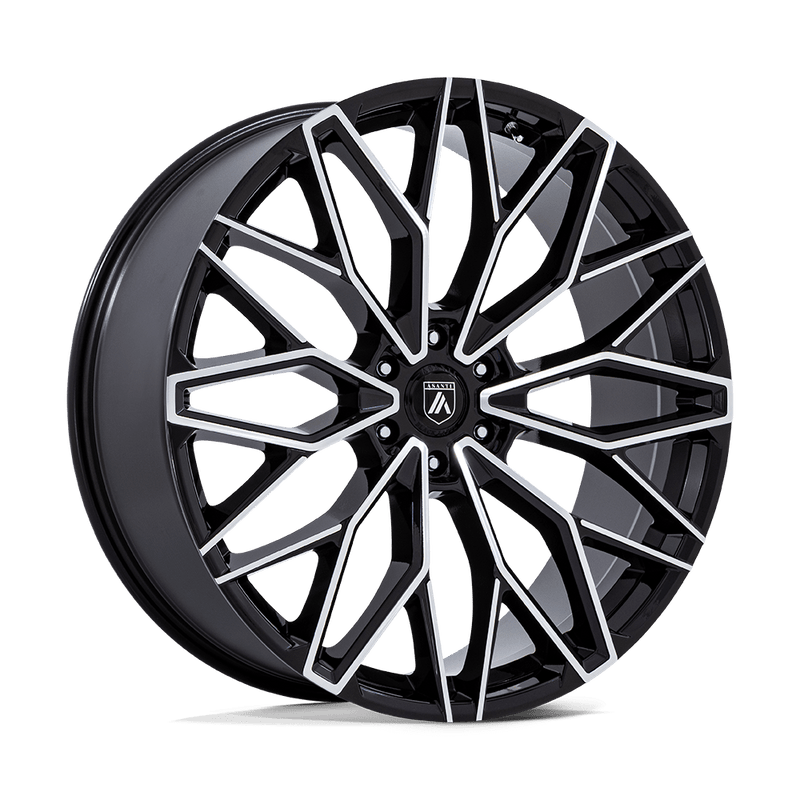 Asanti Black - AB050 MOGUL 6 - Black - Gloss Black with Machined Face - 26" x 10", 30 Offset, 6x135 (Bolt pattern), 87.1mm HUB