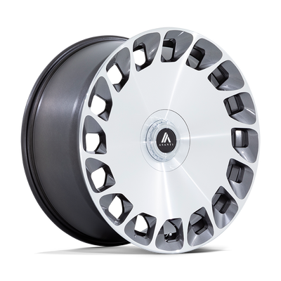 Asanti Black - AB045 ARISTOCRAT - Gloss Platinum with Bright Machined Face - 24" x 10", 30 Offset, 6x135/139.7 (Bolt pattern), 87.10mm HUB
