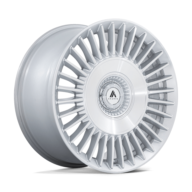 Asanti Black - ABL-40 TIARA - Silver - Gloss Silver with Bright Machined Face - 22" x 10.5", 38 Offset, 5x112/120 (Bolt pattern), 74.1mm HUB