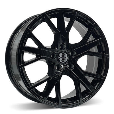 RSSW - Quattro - Black - Gloss Black - 20" x 9", 35 Offset, 5x112 (Bolt pattern), 66.6mm HUB