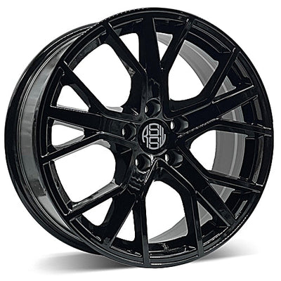 RSSW - Quattro - Black - Gloss Black - 19" x 8.5", 35 Offset, 5x112 (Bolt pattern), 66.60mm HUB