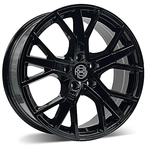 RSSW - Quattro - Black - Gloss Black - 19" x 8.5", 35 Offset, 5x112 (Bolt pattern), 66.60mm HUB
