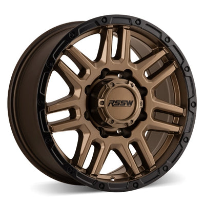 RSSW - Blitz - Bronze - Matte Bronze with Black Lip - 20" x 9", 20 Offset, 8x165.1 (Bolt pattern), 121.3mm HUB