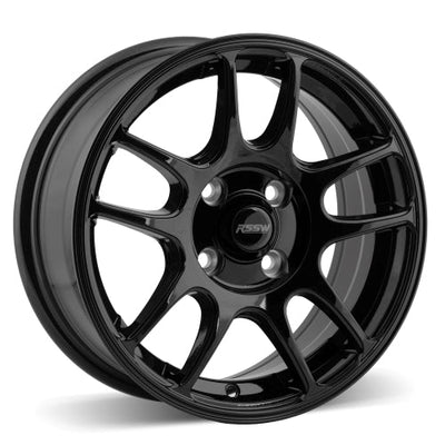 RSSW - Rush - Black - Gloss Black - 14" x 6", 35 Offset, 4x100 (Bolt pattern), 73.1mm HUB