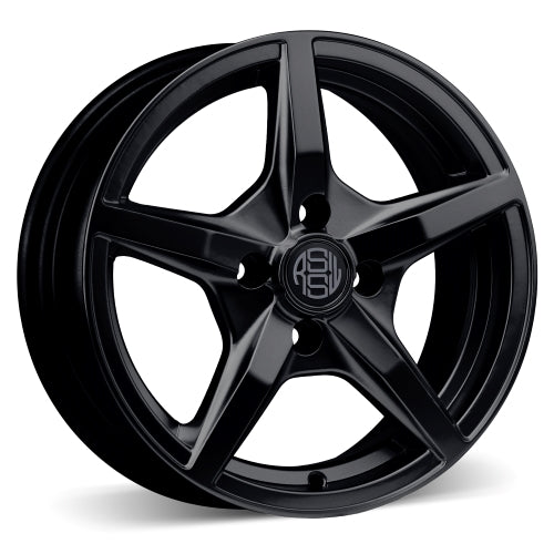 RSSW - Jazz - Black - Gloss Black - 14" x 6", 38 Offset, 4x100 (Bolt pattern), 54.1mm HUB