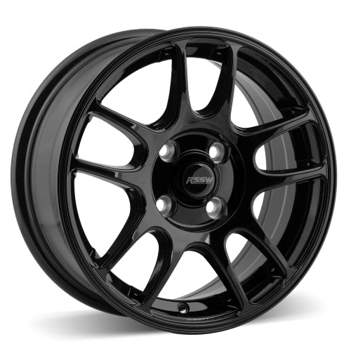 RSSW - Rush - Black - Gloss Black - 14" x 6", 35 Offset, 4x100 (Bolt pattern), 54.1mm HUB