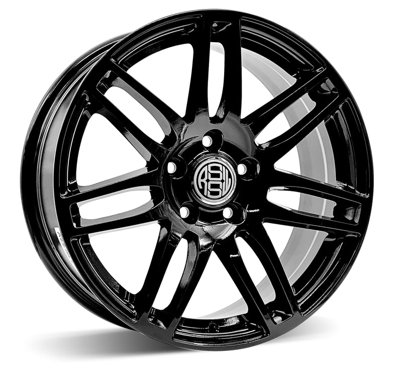 RSSW - Bold - Black - Gloss Black - 17" x 7.5", 40 Offset, 5x112 (Bolt pattern), 66.6mm HUB