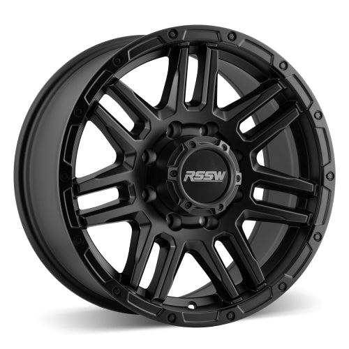 RSSW - Blitz - Black - Satin Black - 17" x 8", 20 Offset, 8x165.1 (Bolt pattern), 121.3mm HUB