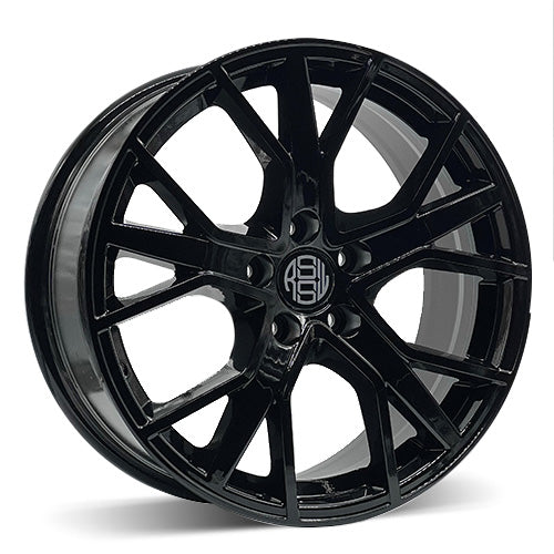 RSSW - Quattro - Black - Gloss Black - 18" x 8", 40 Offset, 5x114.3 (Bolt pattern), 67.1mm HUB