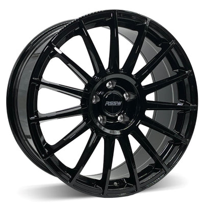 RSSW - Alpha - Black - Gloss Black - 18" x 8", 33 Offset, 5x112 (Bolt pattern), 66.6mm HUB