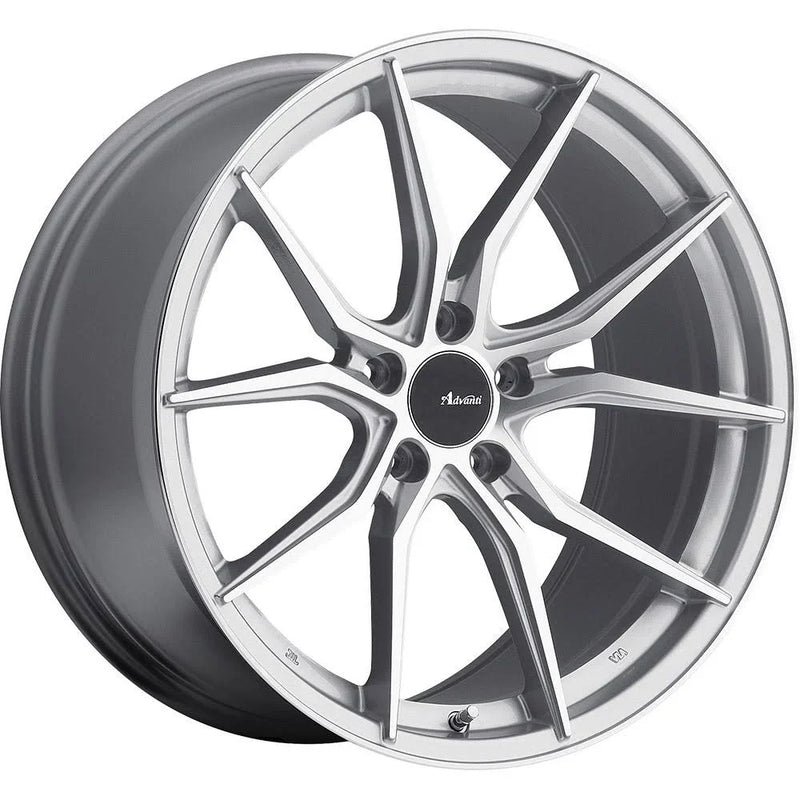 Advanti - Hybris - Silver - Silver W/ Machined Face - 19" x 9.5", 35 Offset, 5x112 (Bolt pattern), 66.6mm HUB