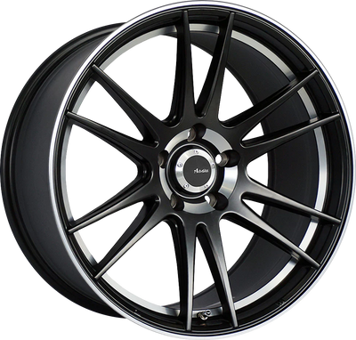 Advanti - Optimo - Black - Matte Black W/ Machined Lip - 17" x 7.5", 45 Offset, 5x108 (Bolt pattern), 73.1mm HUB