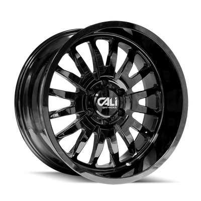 Cali Off-Road - SUMMIT - Black - Gloss Black - 22" x 12", -51 Offset, 8x170 (Bolt pattern), 125.20mm HUB