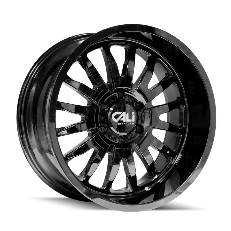 Cali Off-Road - SUMMIT - Black - Gloss Black - 20" x 10", -25 Offset, 8x165.1 (Bolt pattern), 125.20mm HUB