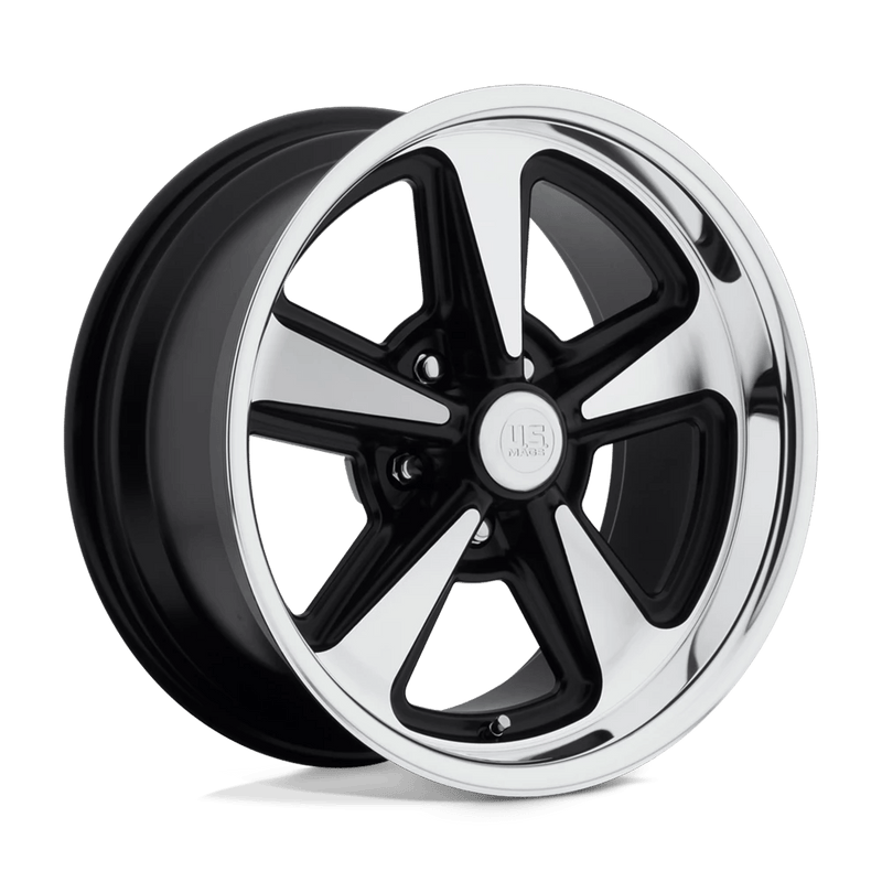 US MAG - U304 BANDIT - Black - Matte Black Machined - 18" x 8", 1 Offset, 5x114.3 (Bolt pattern), 72.56mm HUB