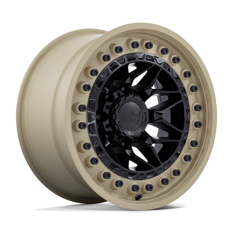 Black Rhino - ALPHA - Black - Matte Black with Sand Lip - 18" x 9", 20 Offset, 6x139.7 (Bolt pattern), 106.1mm HUB