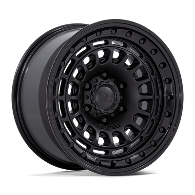 Black Rhino - BR014 SAHARA - Black - Matte Black with Gloss Black Lip - 17" x 9", -12 Offset, 5x127 (Bolt pattern), 71.5mm HUB