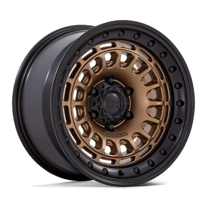 Black Rhino - BR014 SAHARA - Bronze - Matte Bronze with Gloss Black Lip - 17" x 9", 0 Offset, 5x127 (Bolt pattern), 71.5mm HUB
