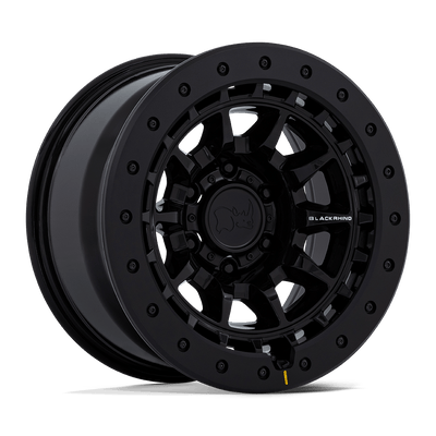 Black Rhino - BR016 TUSK - Black - Gloss Black - 17" x 8.5", 0 Offset, 6x139.7 (Bolt pattern), 106.1mm HUB