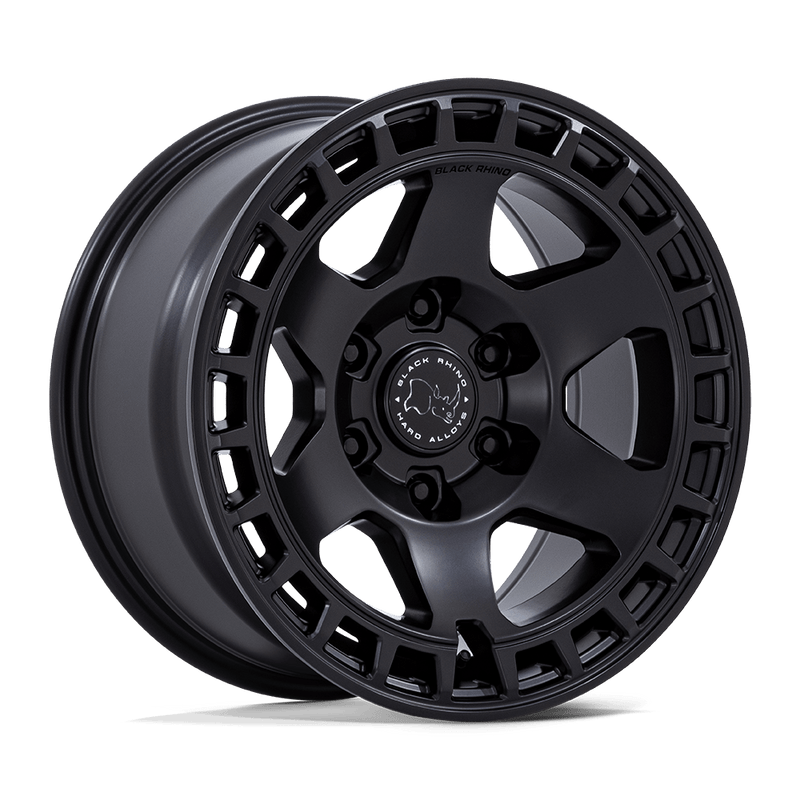 Black Rhino - BR022 BAHARI - Black - Matte Black - 17" x 9", 40 Offset, 6x139.7 (Bolt pattern), 106.10mm HUB