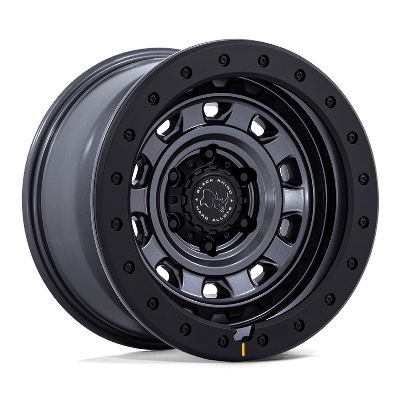 Black Rhino - BR023 XPLORER - Gunmetal - Matte Gunmetal with Black Rock Guard - 17" x 9", -12 Offset, 6x139.7 (Bolt pattern), 106.10mm HUB