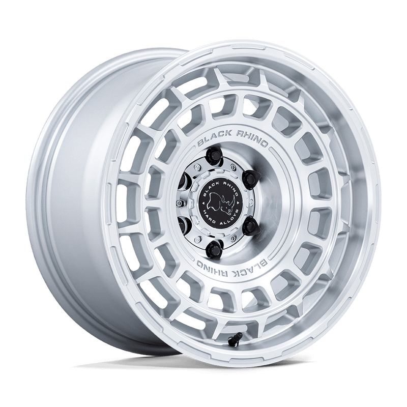 Black Rhino - BR024 AWOL - Silver - Silver with Machined Face - 17" x 8.5", -10 Offset, 6x139.7 (Bolt pattern), 106.10mm HUB