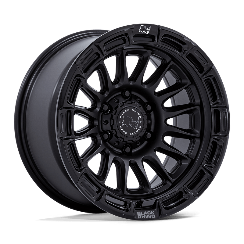 Black Rhino - BR025 RIVAL - Black - Matte Black with Gloss Black Lip - 17" x 9", -12 Offset, 5x127 (Bolt pattern), 71.50mm HUB