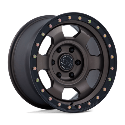 Black Rhino - TROOPER - Bronze - Burnt Bronze with Matte Black Lip - 17" x 8.5", 25 Offset, 6x139.7 (Bolt pattern), 106.10mm HUB