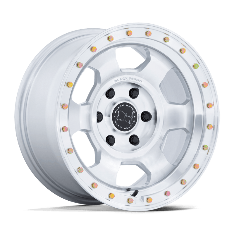 Black Rhino - TROOPER - Silver - Gloss Silver with Machined Face - 17" x 8.5", -10 Offset, 6x139.7 (Bolt pattern), 106.10mm HUB
