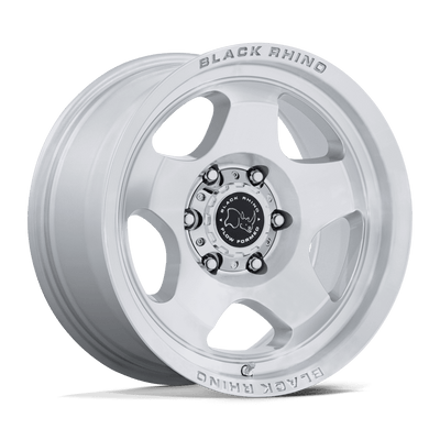 Black Rhino - SOL - Silver - Gloss Silver with Machined Face - 17" x 8", 20 Offset, 6x139.7 (Bolt pattern), 106.10mm HUB