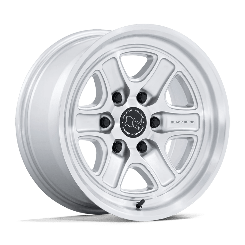Black Rhino - BR032 ECHO - Silver - Gloss Silver W/ Machined Face - 18" x 9", 12 Offset, 6x139.7 (Bolt pattern), 106.10mm HUB