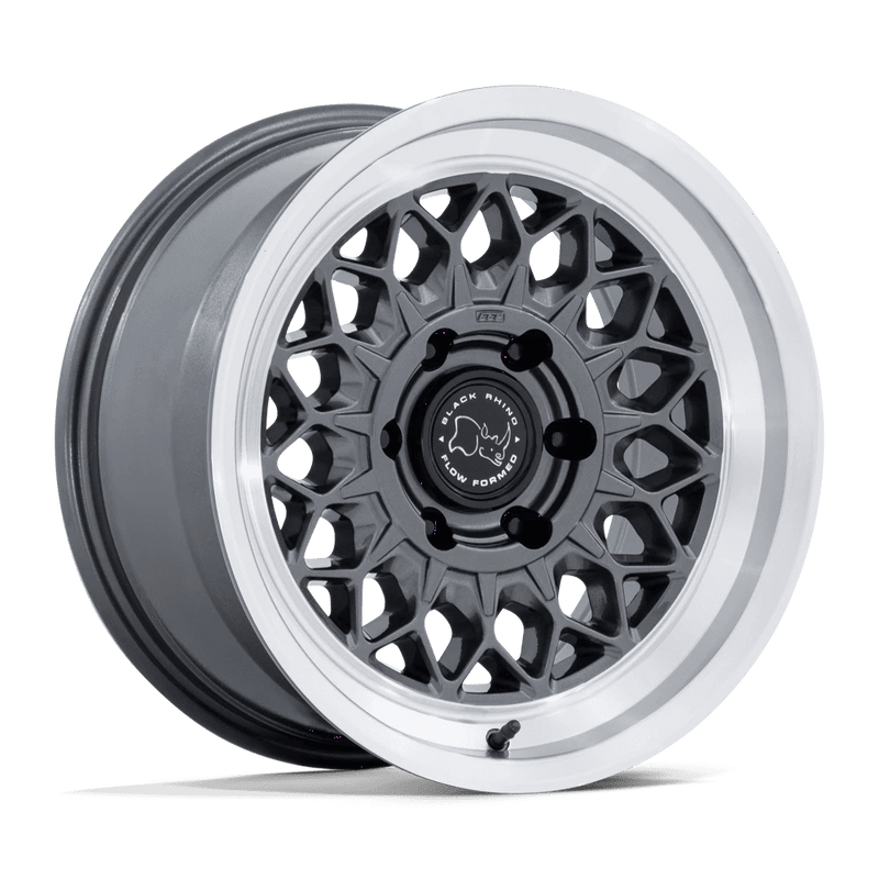 Black Rhino - BR034 GRAZ - Gunmetal - Gloss Gunmetal W/ Machined Lip - 17" x 8.5", 0 Offset, 6x139.7 (Bolt pattern), 106.10mm HUB