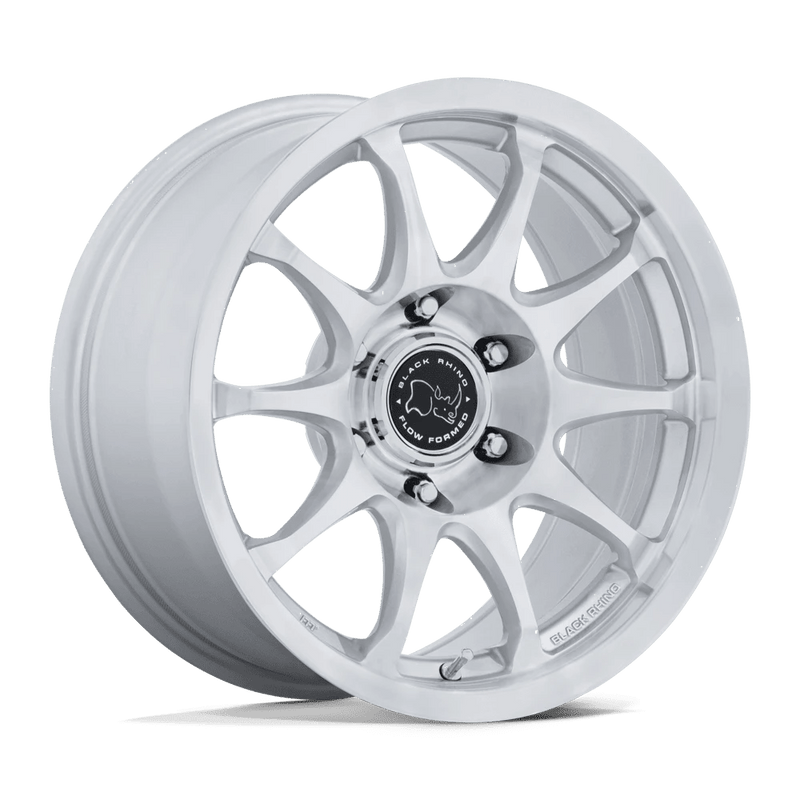Black Rhino - BR038 RONIN - Silver - Gloss Silver W/ Machined Face - 17" x 8.5", 0 Offset, 6x139.7 (Bolt pattern), 106.10mm HUB