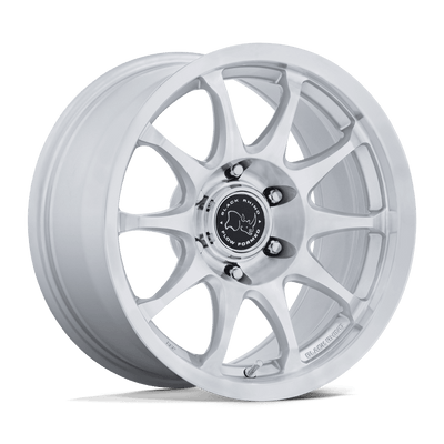 Black Rhino - BR038 RONIN - Silver - GLOSS SILVER W/ MACHINED FACE - 17" x 8.5", 0 Offset, 5x127 (Bolt Pattern), 71.5mm HUB