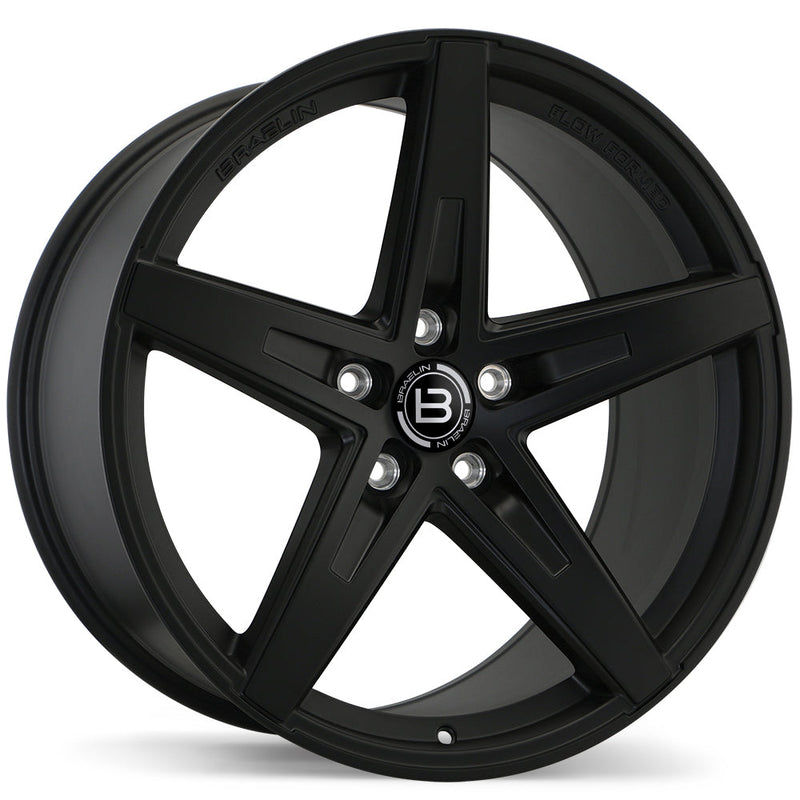 Braelin - BR08 - Black - Matte Black - 20" x 10", 45 Offset, 5x130 (Bolt pattern), 66.50mm HUB