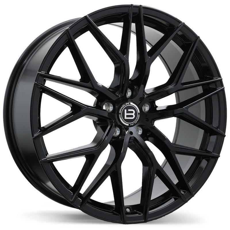 Braelin - BR10 - Black - Gloss Black - 21" x 11", 30 Offset, 5x108 (Bolt pattern), 65.1mm HUB
