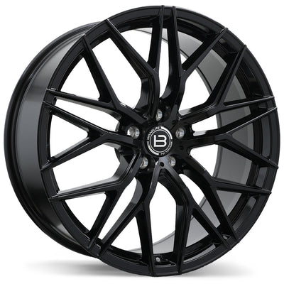 Braelin - BR10 - Black - Gloss Black - 21" x 9", 40 Offset, 5x108 (Bolt pattern), 75.1mm HUB