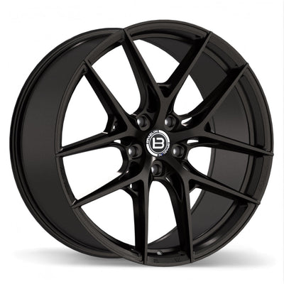 Braelin - BR14 - Black - Satin Black Anthracite - 22" x 10.5", 45 Offset, 5x108 (Bolt pattern), 67.1mm HUB
